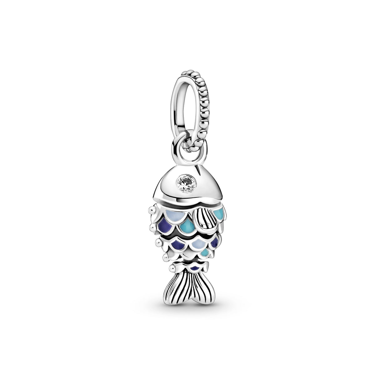 Pandora Blue Scaled Fish Dangle Charm