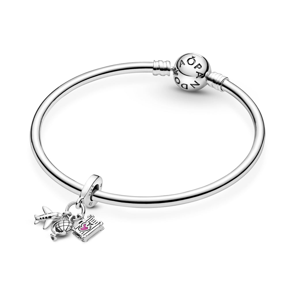 Pandora Airplane, Globe & Suitcase Dangle Charm