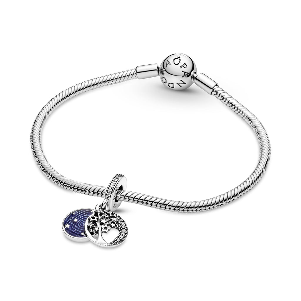 Pandora Double Dangle Tree & Galaxy Moon Charm