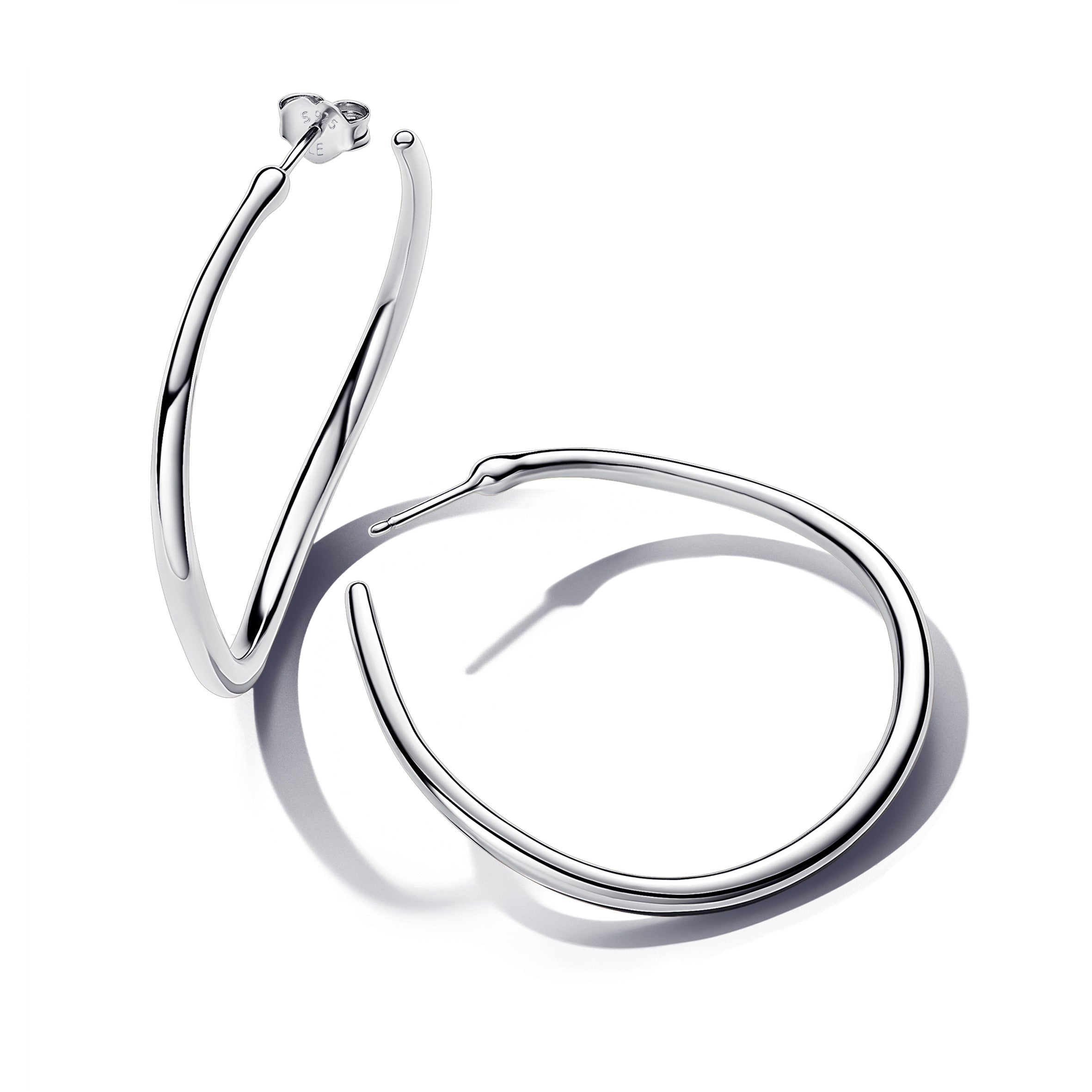 Pandora Organically Shaped 42 mm Open Hoop Earrings
