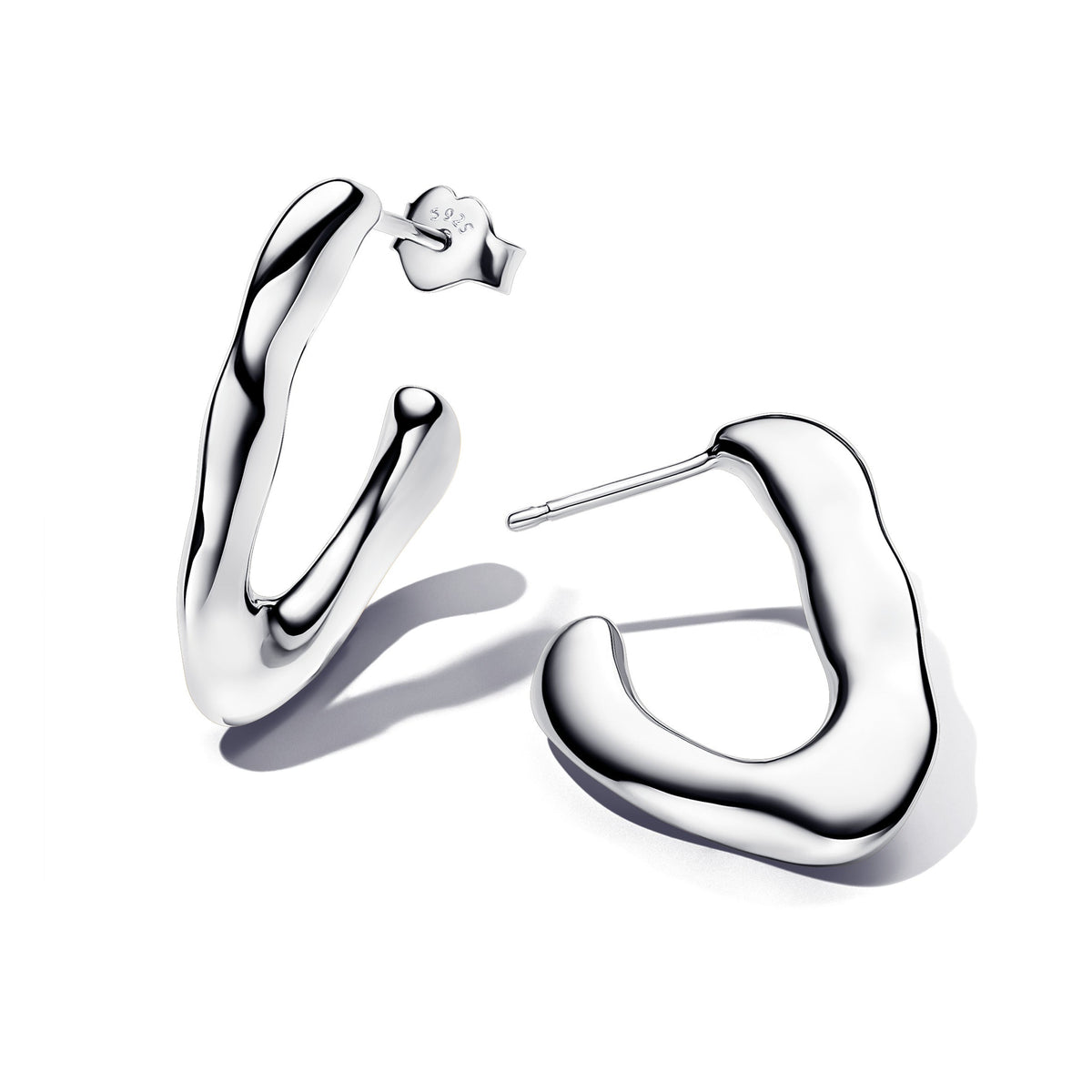 Pandora Organically V-shaped Open Hoop Earrings