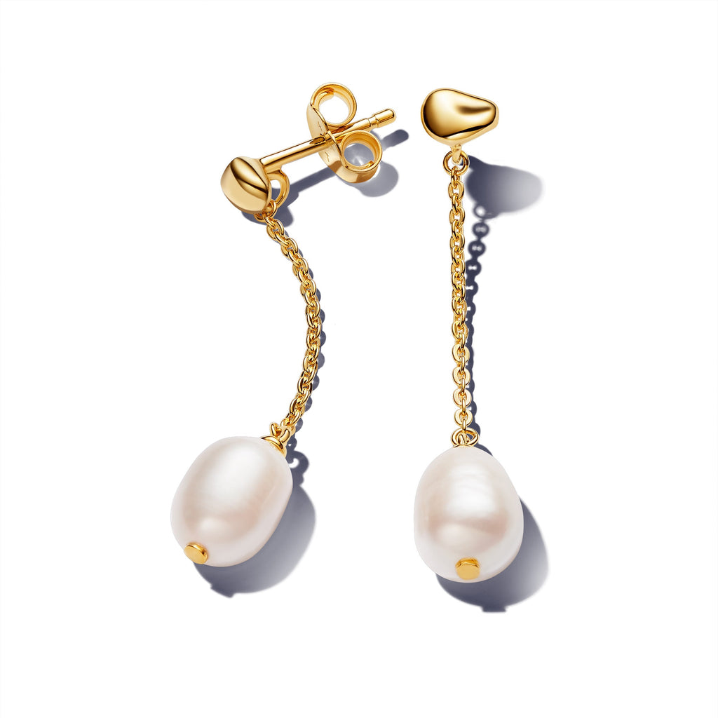 Pandora Treated Freshwater Pearl Drop Earrings