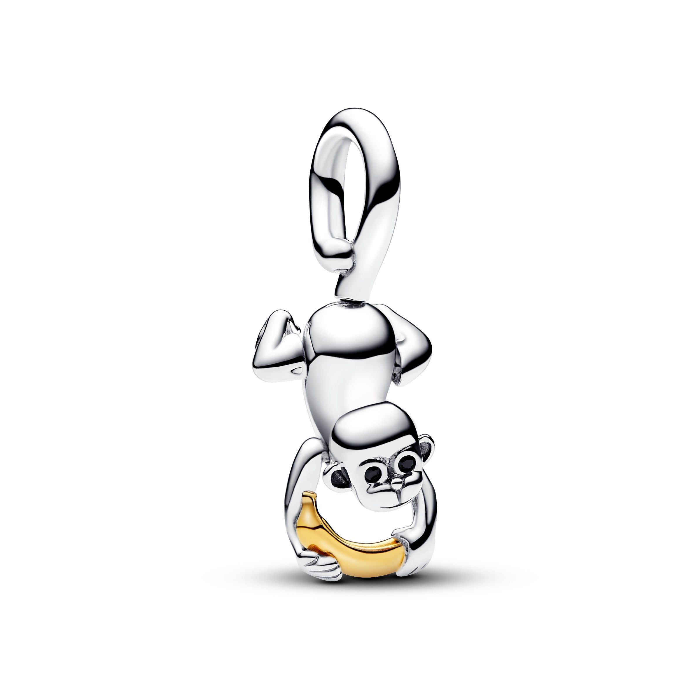 Pandora Two-Tone Movable Monkey Dangle Charm