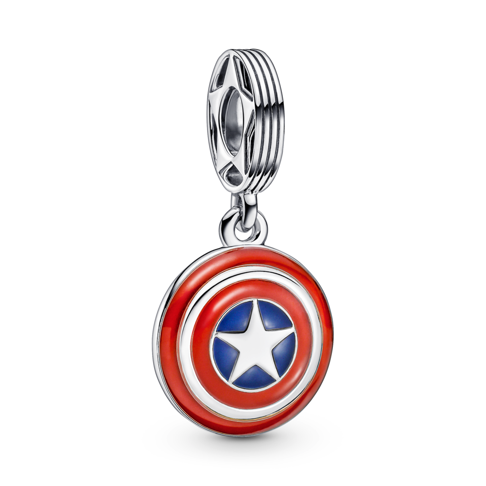 Pandora Marvel The Avengers Captain America Shield Dangle Charm