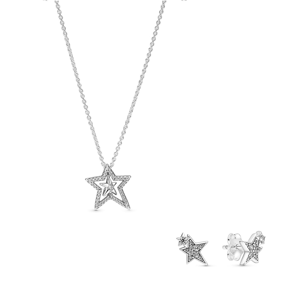 Pandora Sparkling Asymmetric Star Gift Set